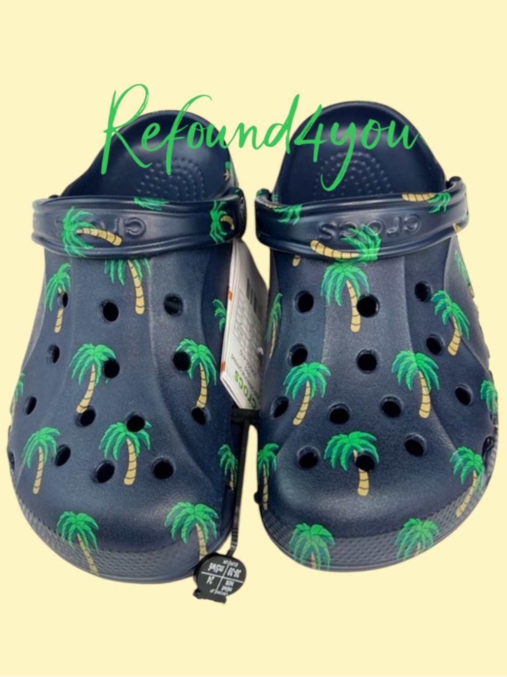 Crocs - ‘Palm Trees’ Baya Clog. SZ: 8,9,10. NWT Firm!